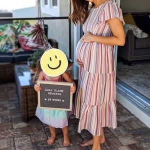 Maternity dress - Motherhood Size S striped maternity dress